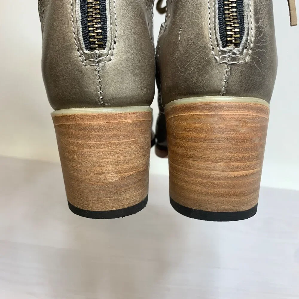 Freebird By Steven Hazel Ice Sandals Size 8 Leather Strappy Heels‎ Sandals